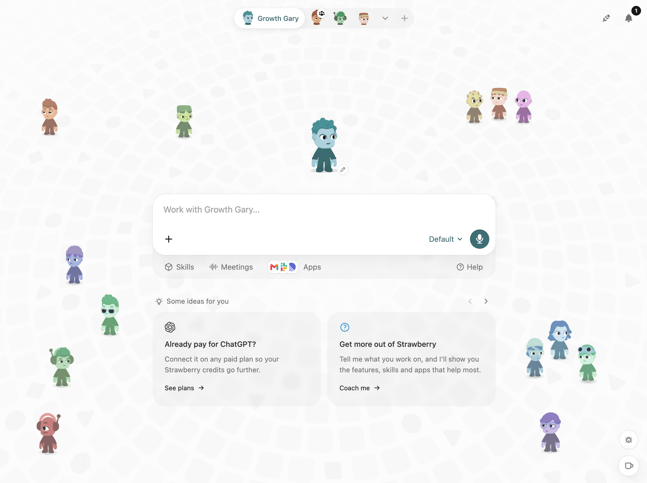 Companions wandering around the chat input on New Tab