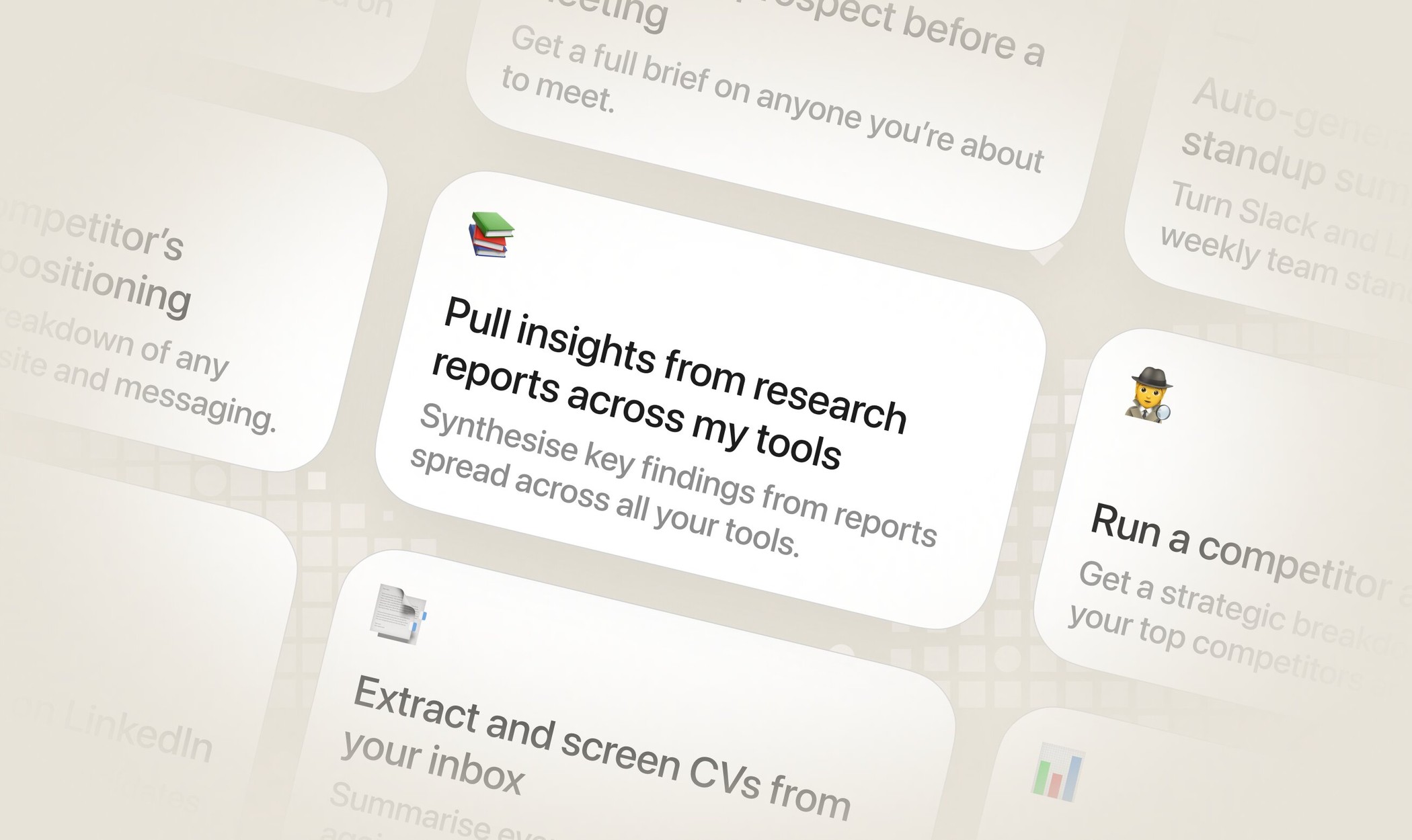Knowledge hub with personalized things to try