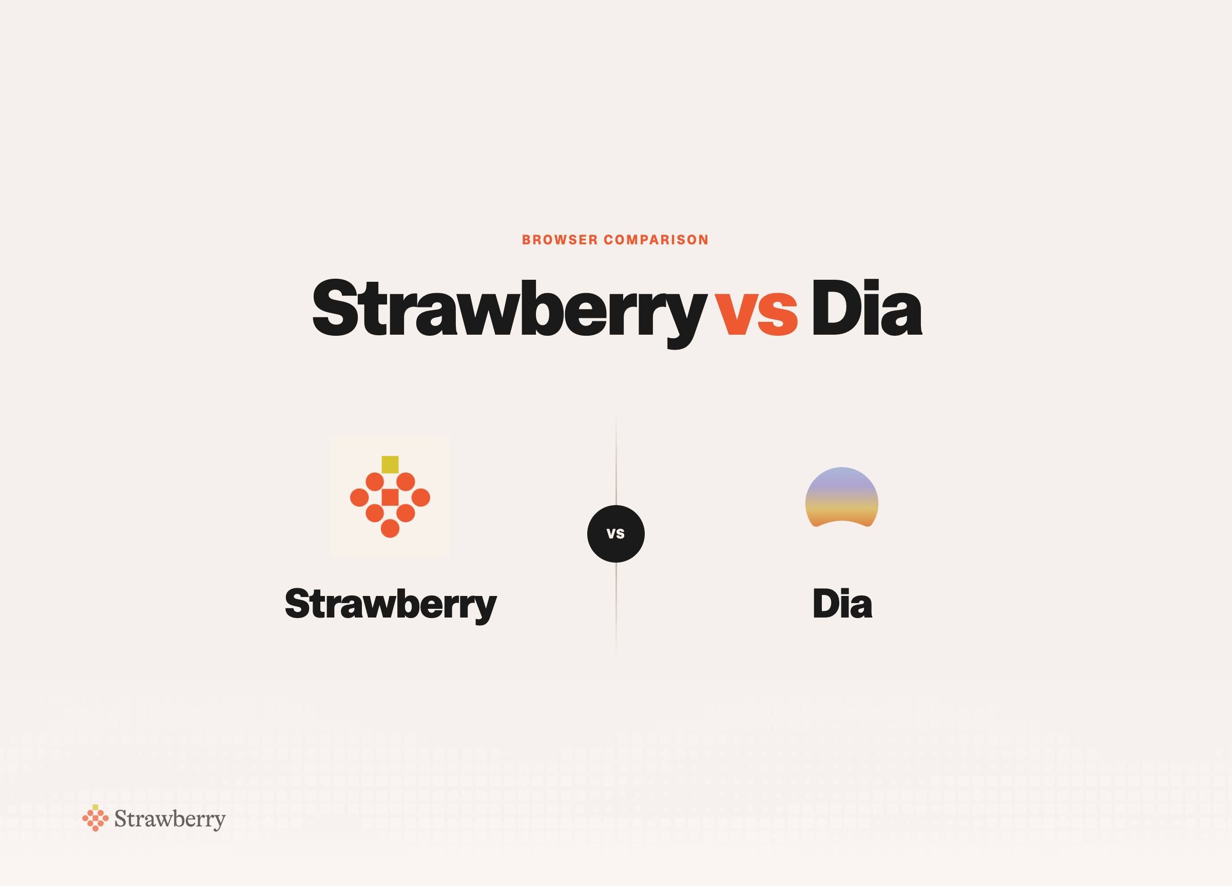 Strawberry vs Dia AI browser comparison thumbnail