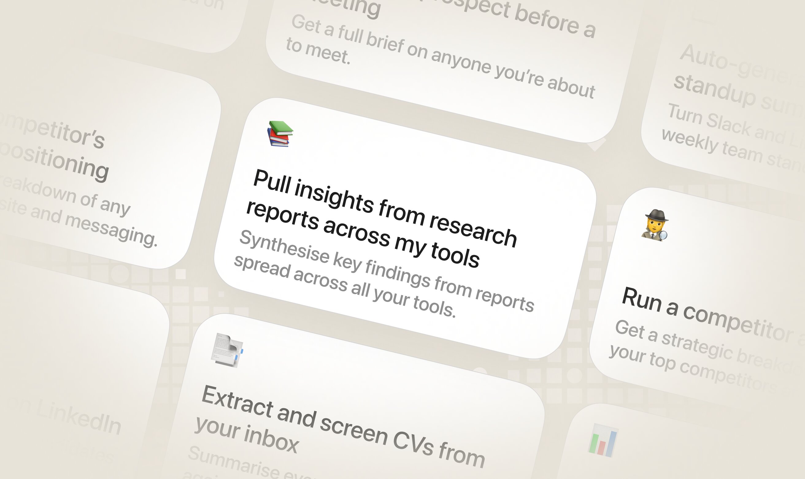 Knowledge hub with personalized things to try